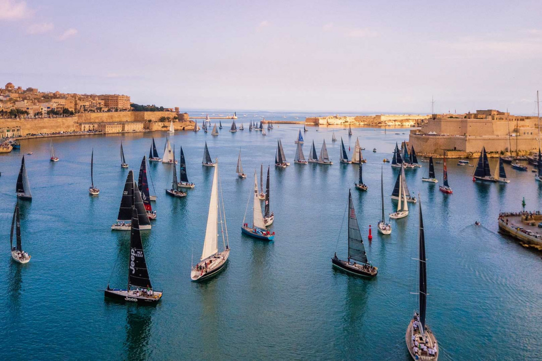 La baie de La Valette lors de la Rolex Middle Sea Race © Mike Nahlii