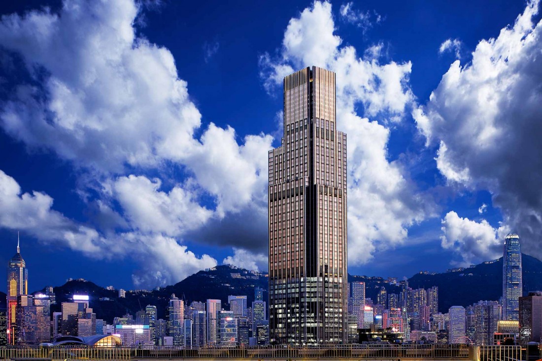 Le Rosewood Hong Kong, une silhouette imposante (65 étages) sur les quais de Tsim Sha Tsui © DR 