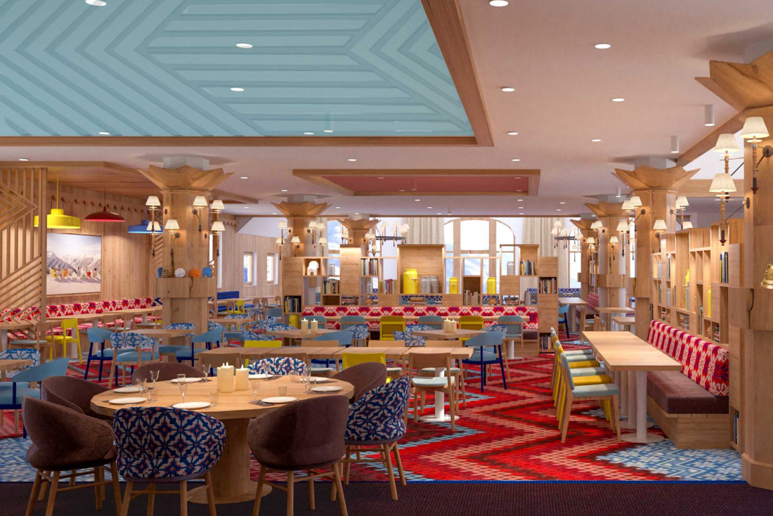 Restaurant Le Vauban du Club Med Serre Chevalier, rénové- Image 3D – illustration non contractuelle