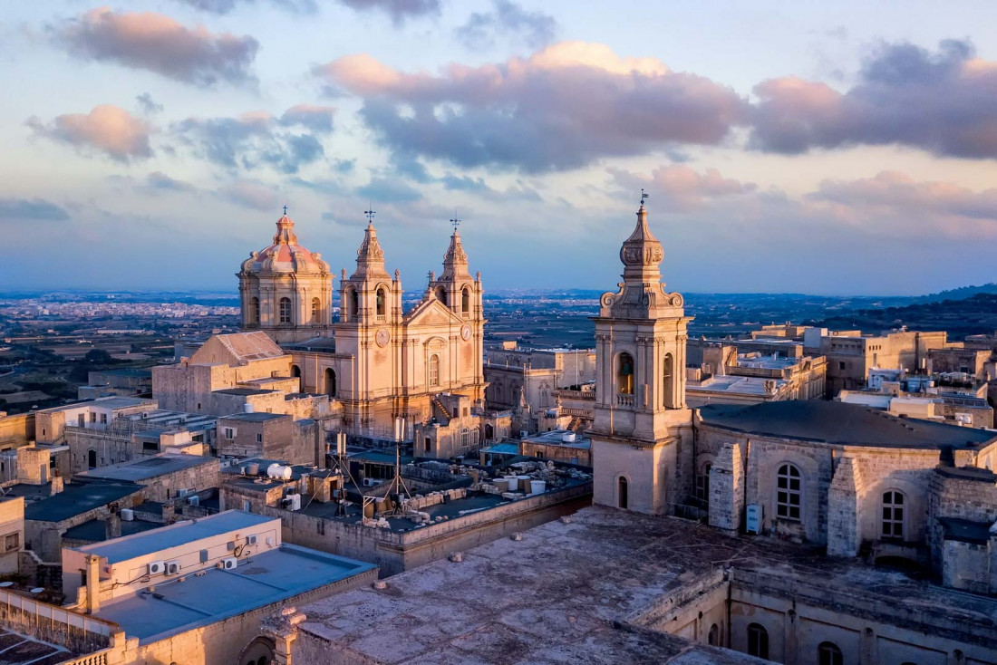 La Cathédrale Saint-Paul dans l'ancienne capitale de l'archipel et cité médiévale de Mdina © Mike Nahlii