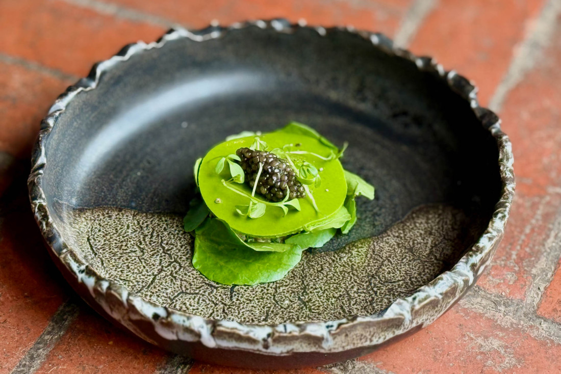 Tartare de chevreuil au cresson et caviar au Loire Valley Lodges © Emmanuel Laveran