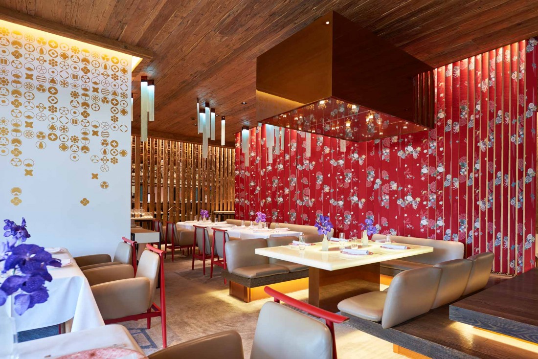 Le restaurant Megu propose une cuisine japonaise étoilée de haut vol à l’hôtel Alpina © Alpina Gstaad