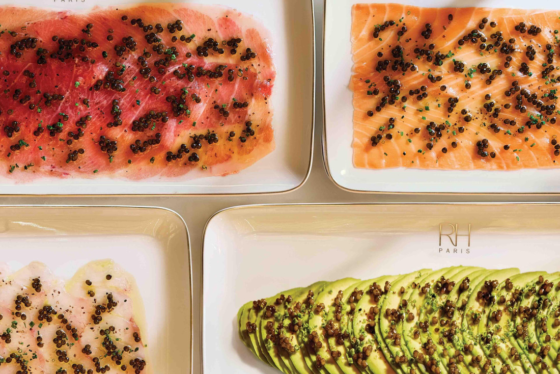 Les carpaccios au caviar à Petit RH © DR