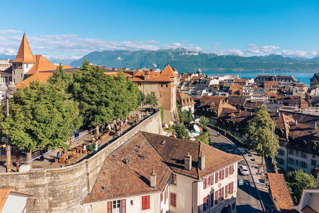 Vue sur l'Esplanade de la Cathédrale © Lausanne Tourisme