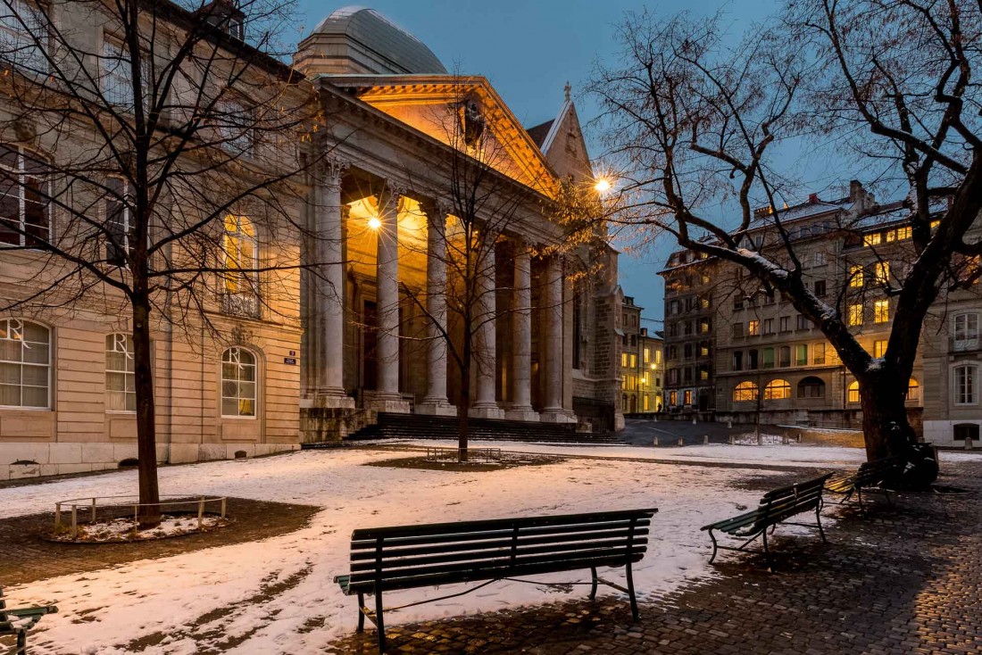 Lumières d'hiver dans le centre historique de Genève © Switzerland Tourism