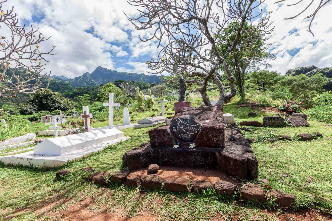 La tombe de Paul Gauguin sur l'île de Hiva Oa © DR