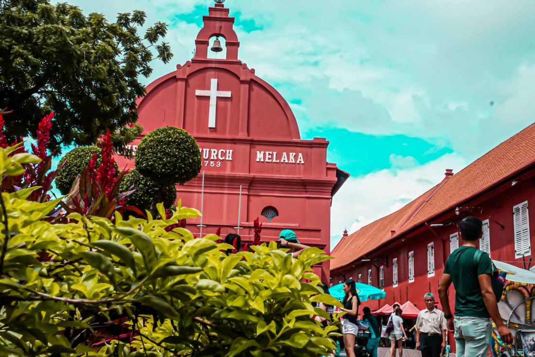 Dans la ville de Malacca, l'église de Christ Church © Tourism Malaysia