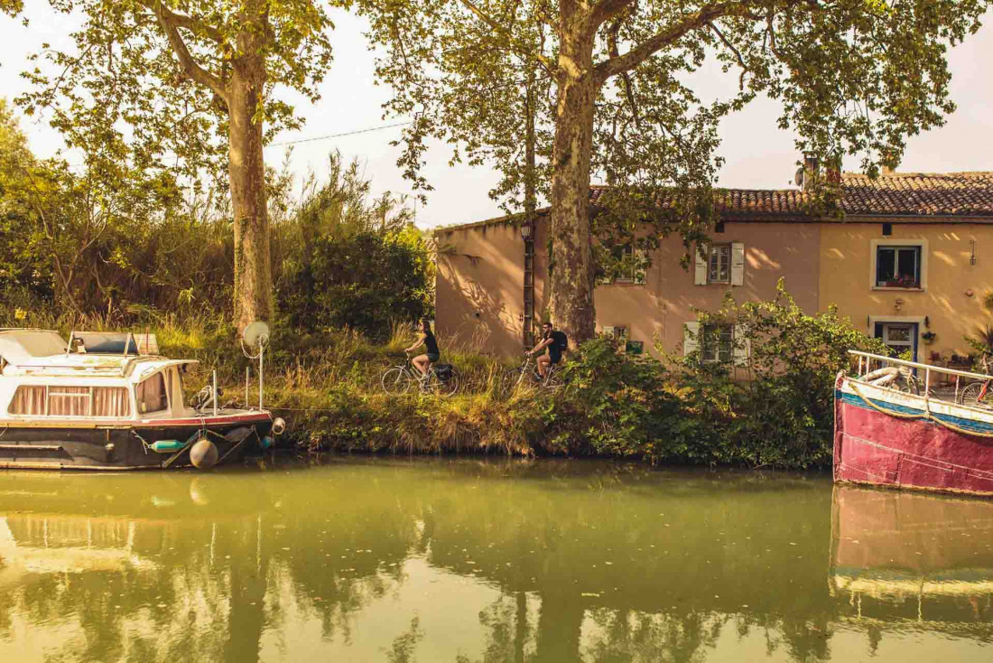 Le Canal du Midi, à vélo ou en péniche ? © Vincent Photographie OT Castelnaudary