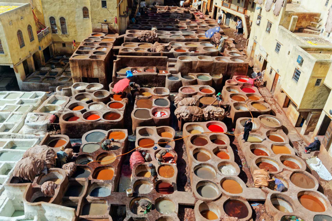 Les tanneries traditionnelles de Fès, un Maroc authentique © DR