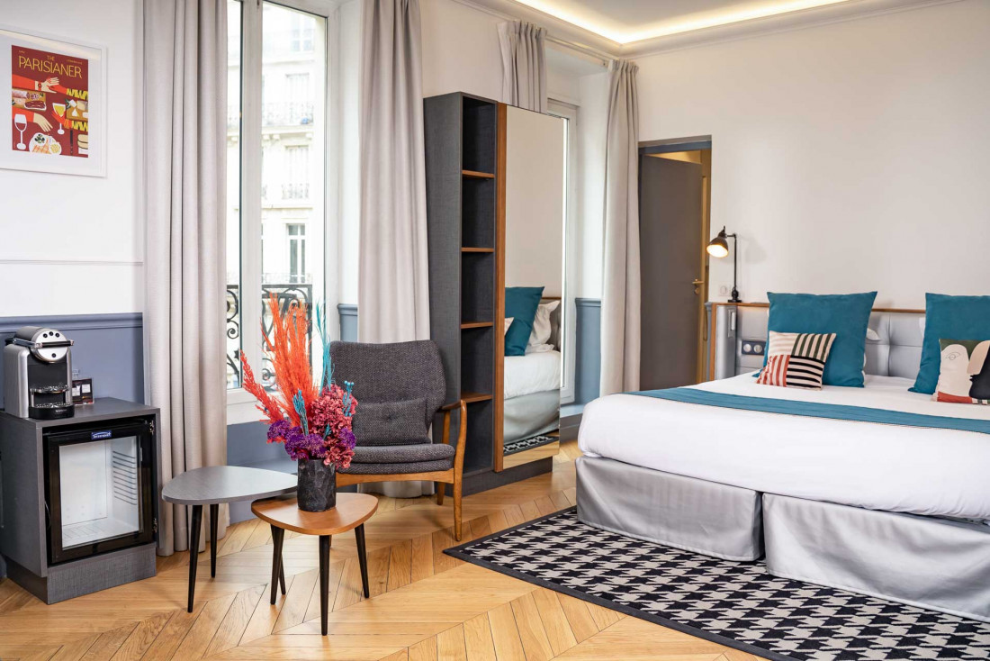 À l'Hôtel Petit Lafayette, des chambres aux allures d'appartement parisien © DR