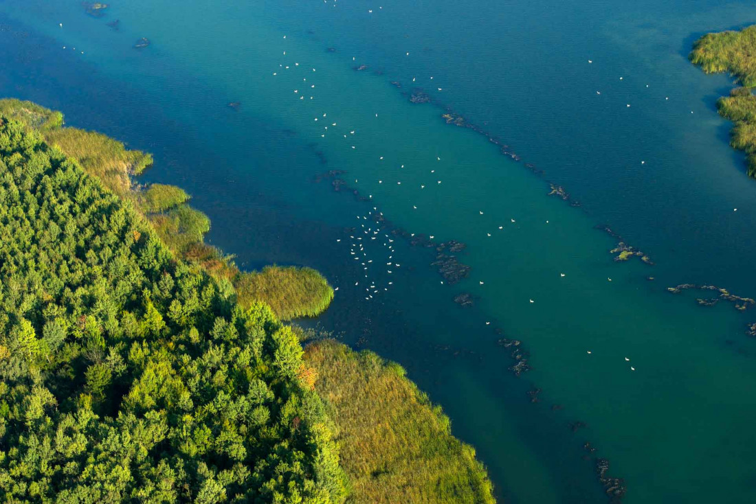 Le Lac de Madine vue d'avion, le plus grand lac de Lorraine © Guillaume Ramon