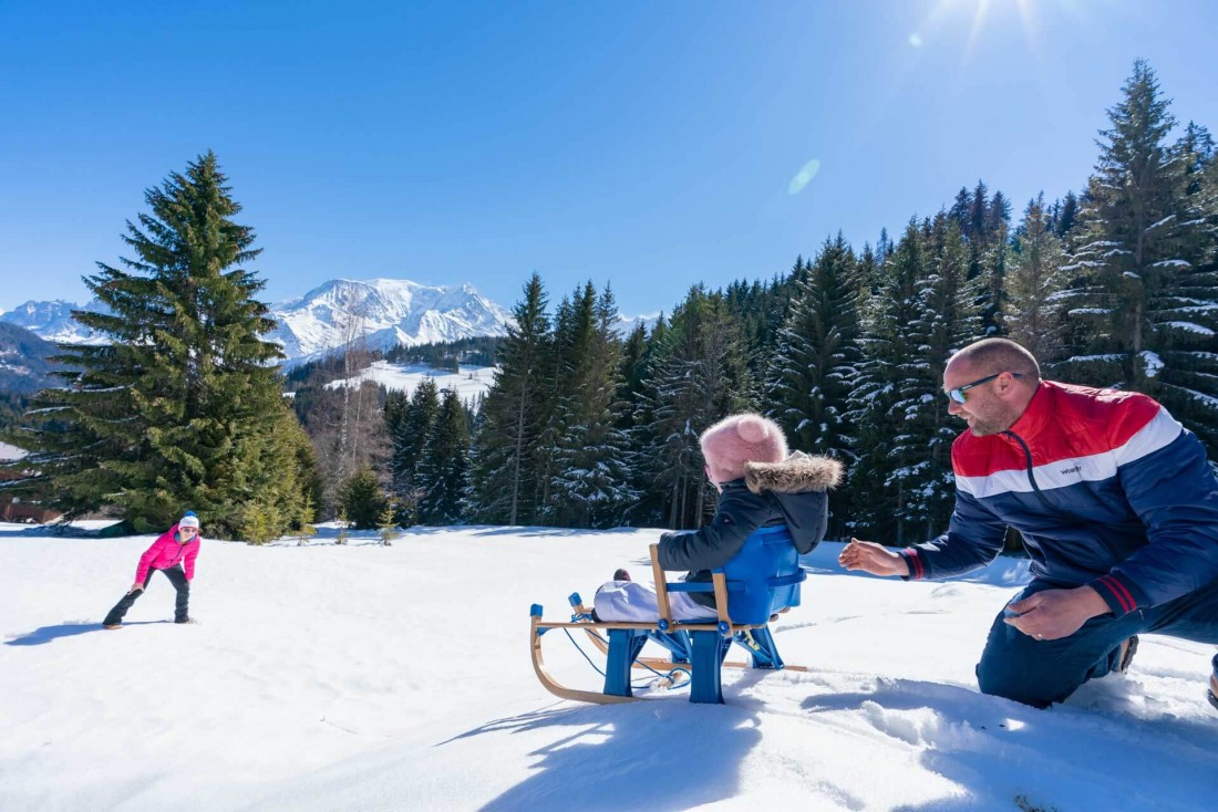 Saint-Gervais Mont-Blanc : il n'y a pas que le ski dans la vie... la preuve avec la luge ! © Boris Molinier