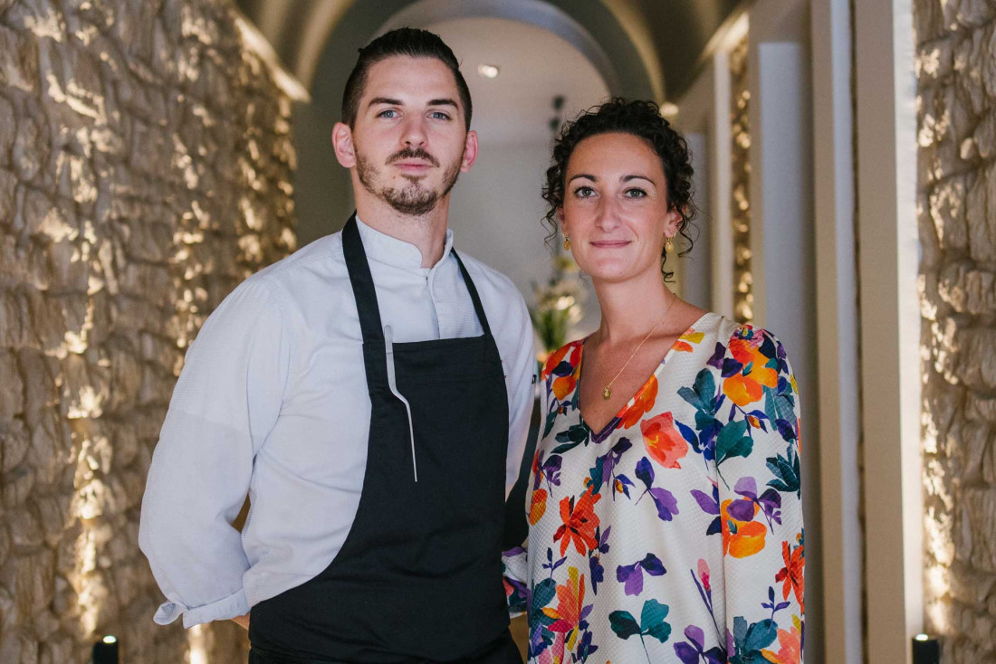 Le chef Charles Charles Coulombeau et sa compagne Roxane à La Maison dans le Parc à Nancy © DR