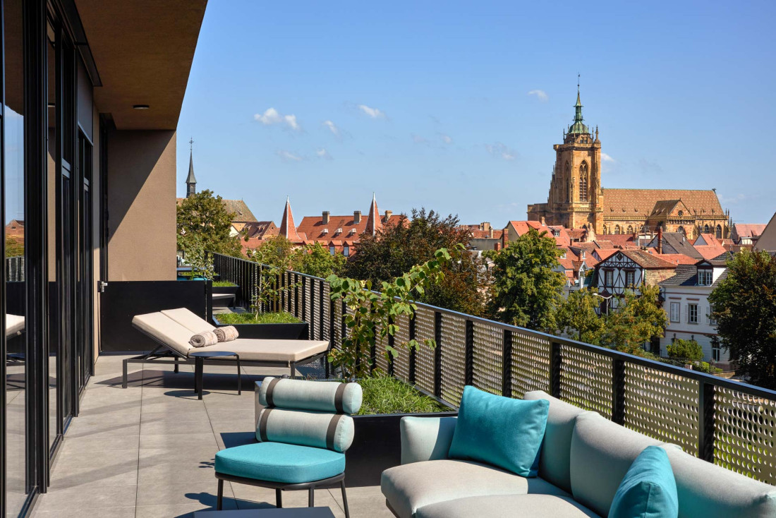 L'Esquisse et son rooftop d'hôtel à Colmar © David Grimbert