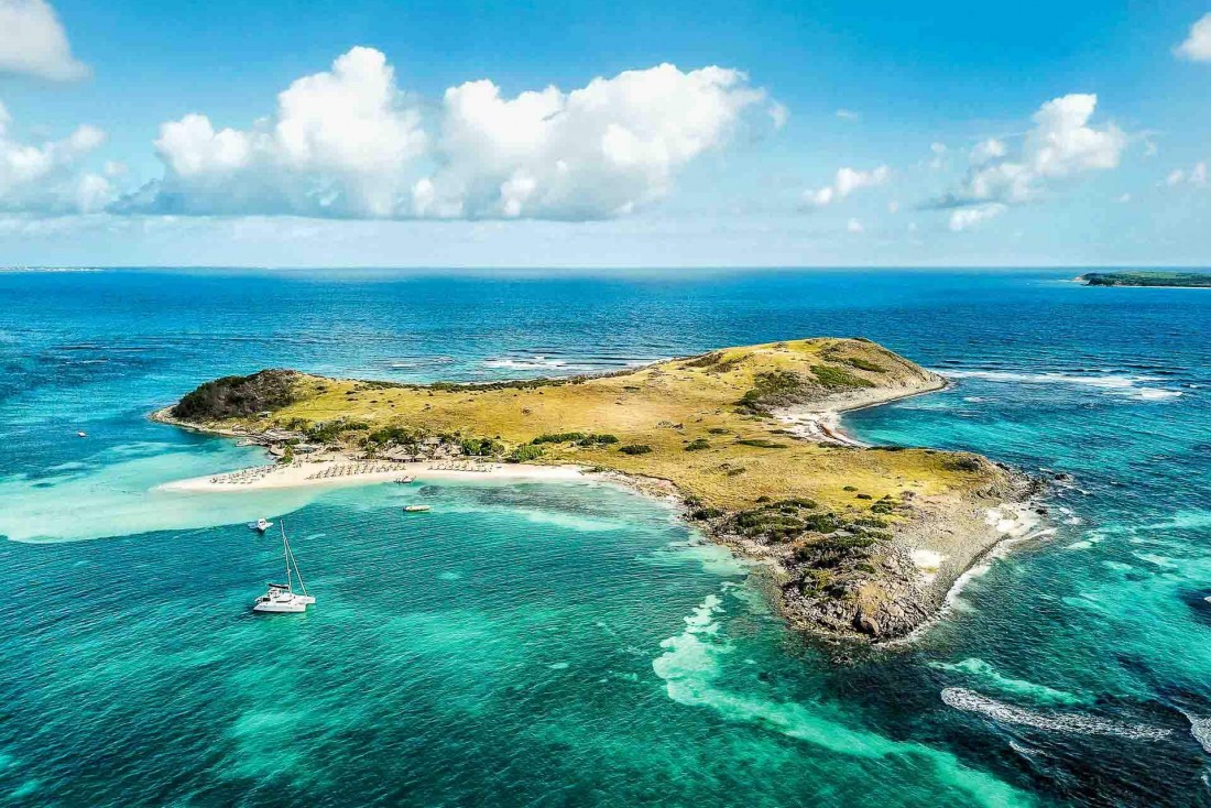 L'île Pinet, un décor paradisiaque à quelques centaines de mètres de l'île de Saint-Martin © DR