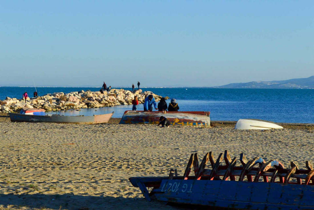 La plage de La Goulette, réputée pour ses restaurants de poisson © YONDER.fr|PG
