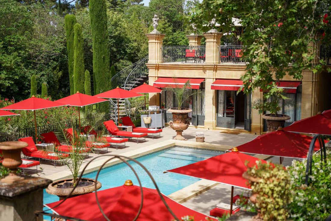 La piscine de la Villa Gallici, l'un des plus beaux hôtels à Aix en Provence
