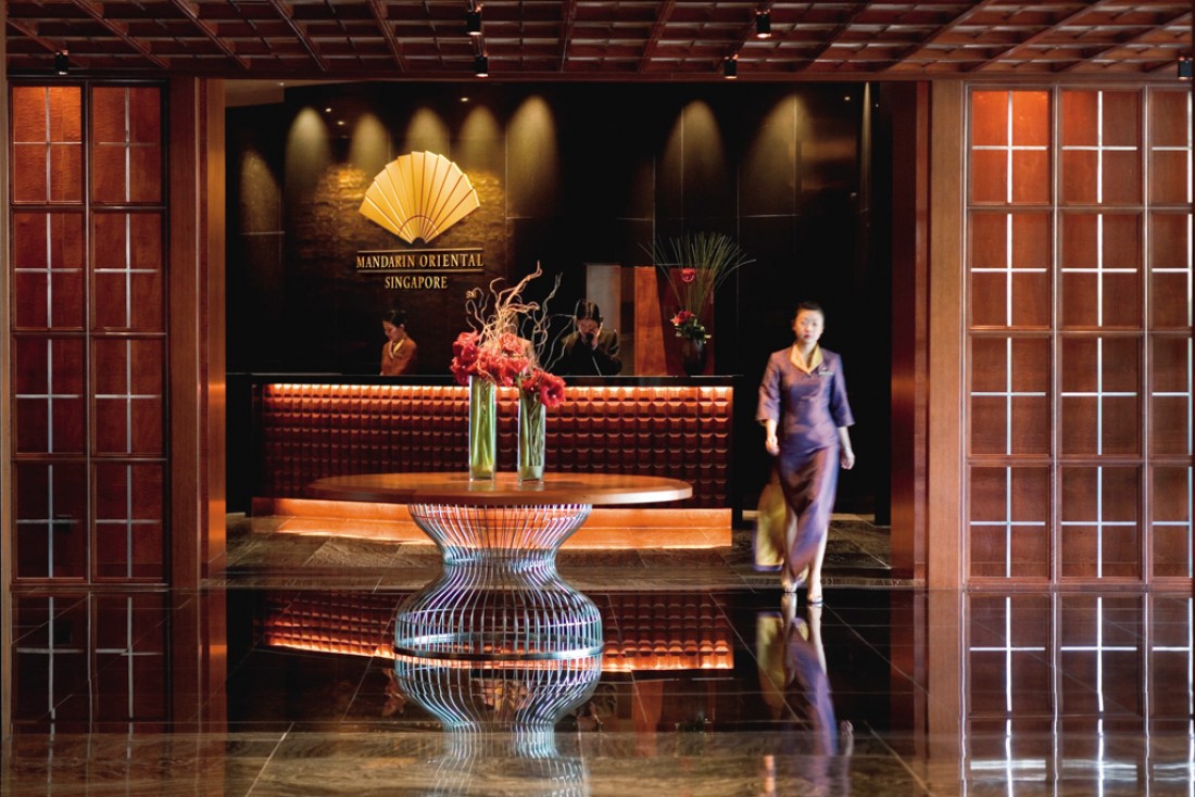 Elégance et luxe dans le lobby du Mandarin Oriental Singapore | © Mandarin Oriental Hotels Group