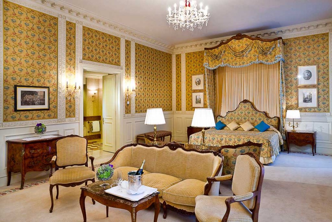 La principale chambre de la Suite Présidentielle : un luxe impressionnant | © Grand Hotel Wien