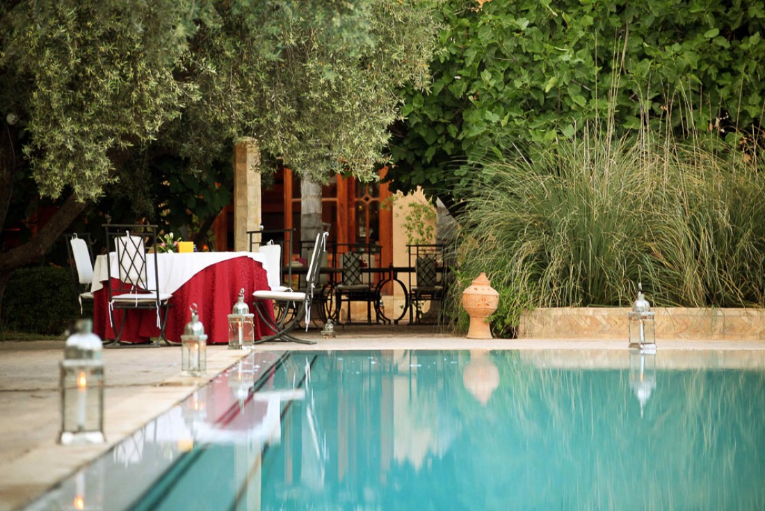 La piscine des Jardins de la Kasbah, à 15 minutes de l’hôtel | © La Maison Arabe