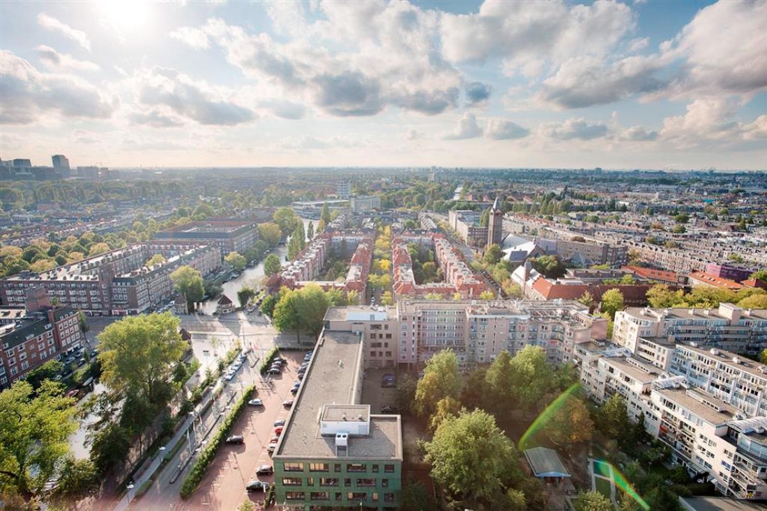 Vue sur la ville depuis les derniers étages de l’hôtel | © Hotel Okura Amsterdam