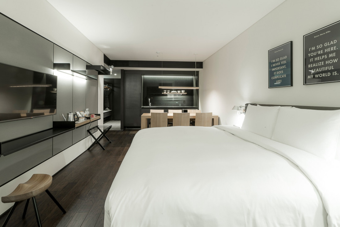 Un élégant design contemporain, la marque de fabrique des chambres du GLAD Hotel Yeouido à Séoul