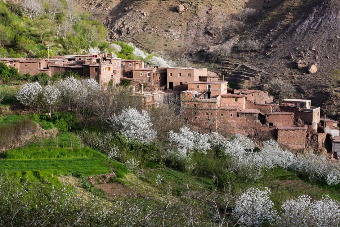 Village de Tamatert au coucher de soleil  | © Douar Samra