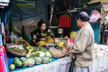 Le marché local, où l'on trouve les légumes importés de la plaine | © Marion Brun