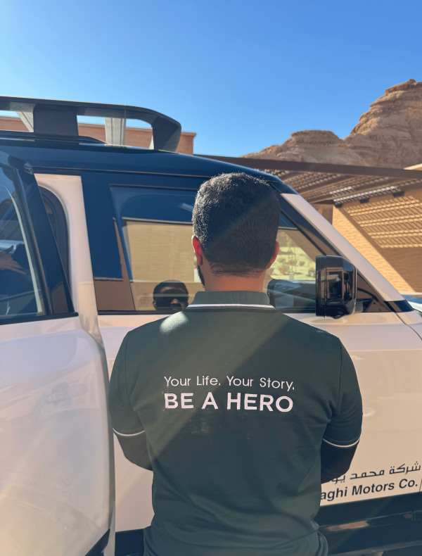 Vers 14h30, départ de l’hôtel Banyan Tree, direction la réserve naturelle de Sharaan avec Platinum Heritage Saudi © Hugues de Vaulx