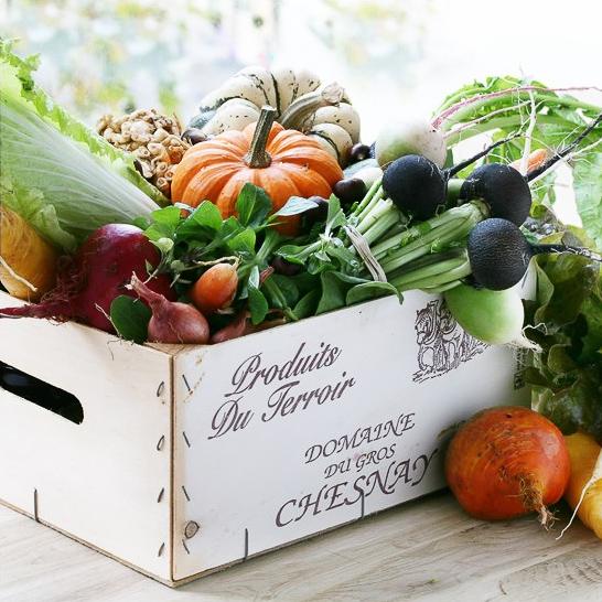 Une cagette de légumes de l'Arpège, issue des potagers personnels d'Alain Passard © Bernhard Winkelmann