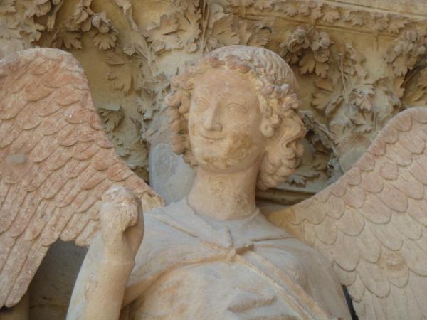 Le fameux Ange au Sourire, à ne pas manquer lors de la visite de la Cathédrale de Reims © S. Millot-Coll. ADT Marne