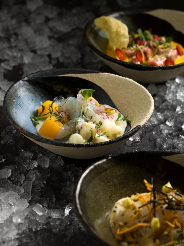 Altiplano - Trio de ceviche © Jérome Morin Val d'Isère Tourisme