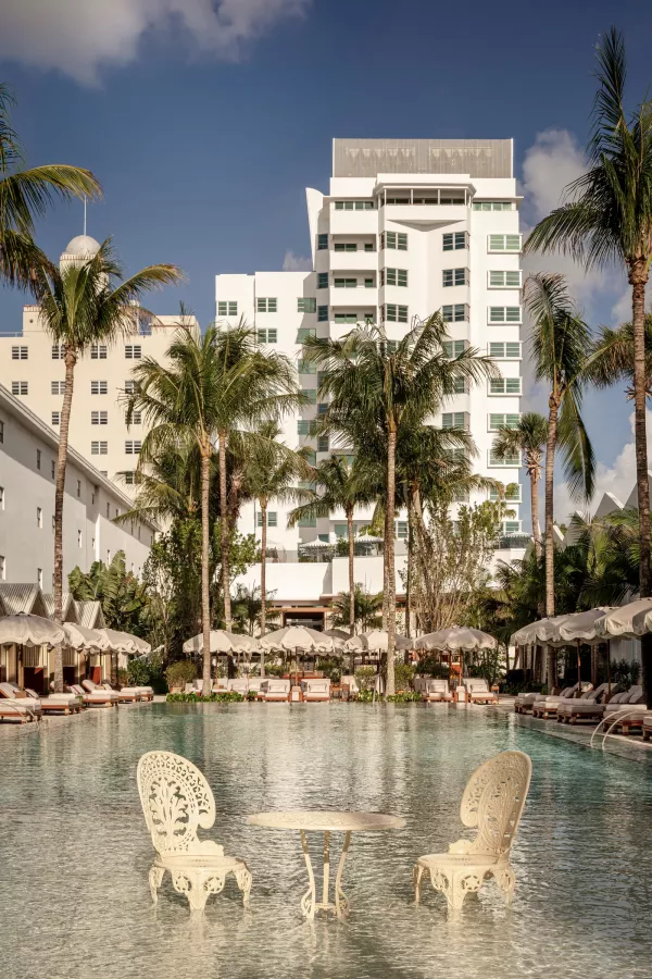 La piscine du Delano Miami Beach © DR La piscine du Delano Miami Beach © DR