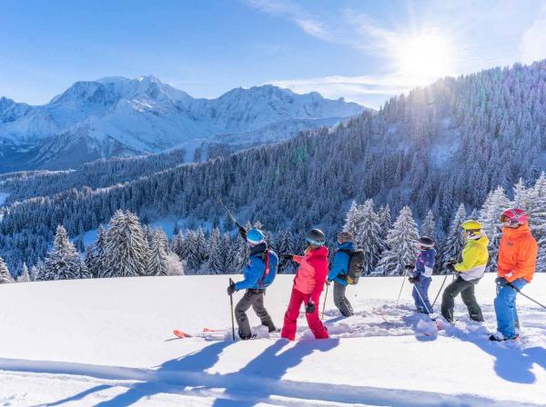 La vue sur le Mont-Blanc, de la belle neige, des amis... que demander de plus ! © Boris Molinier