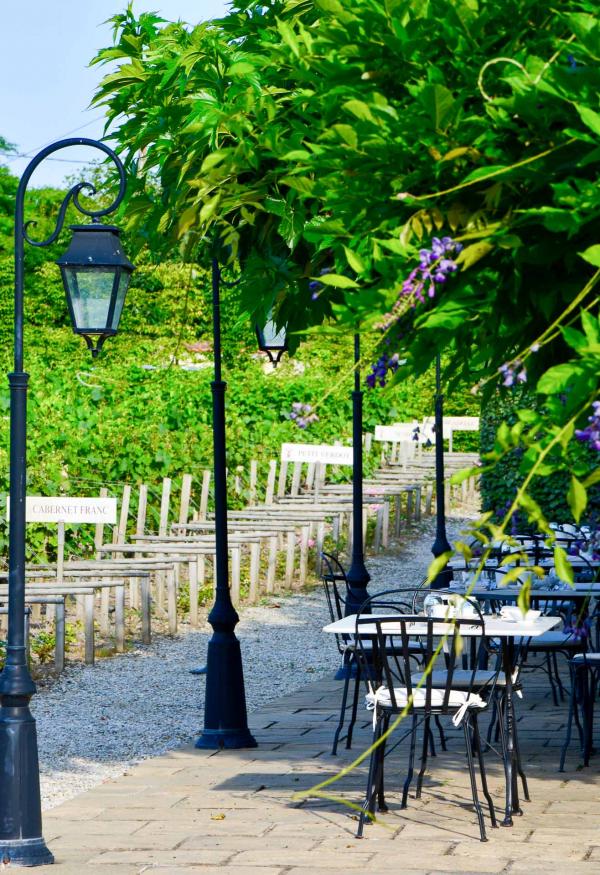 La terrasse du Château, ouverte sur les vignes © Emmanuel Laveran