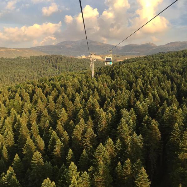 Les télécabines du Bursa Teleferik survolent les forêts de Sapin © Yonder.fr