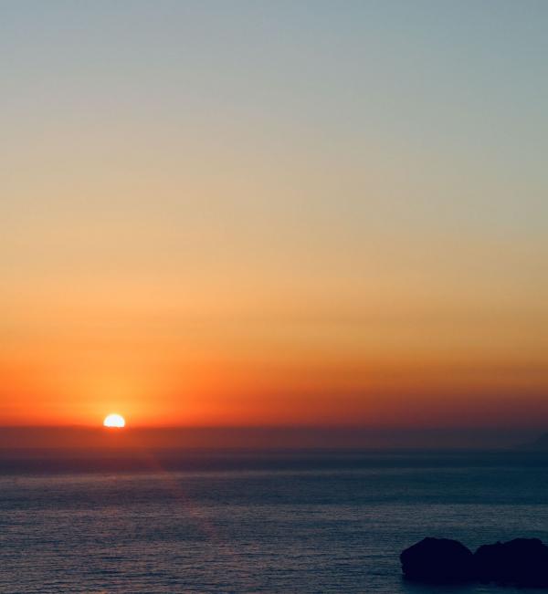 Coucher de soleil à Agios Gordios © Pierre Gautrand