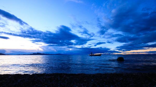 Coucher de soleil sur la Lac Titicaca. | © Cédric Aubert