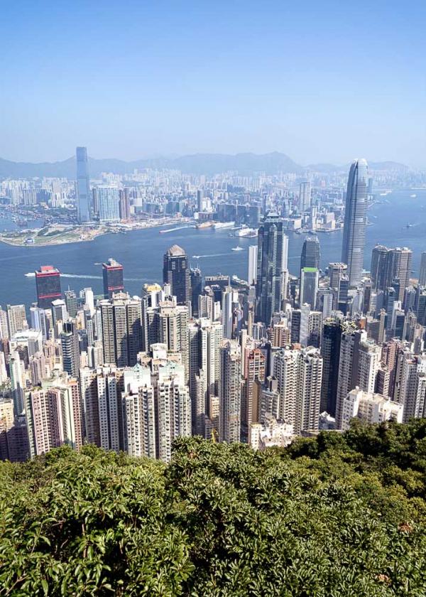 Vue sur la skyline hongkongaise depuis Victoria Peak © fazon – adobe.stock.com