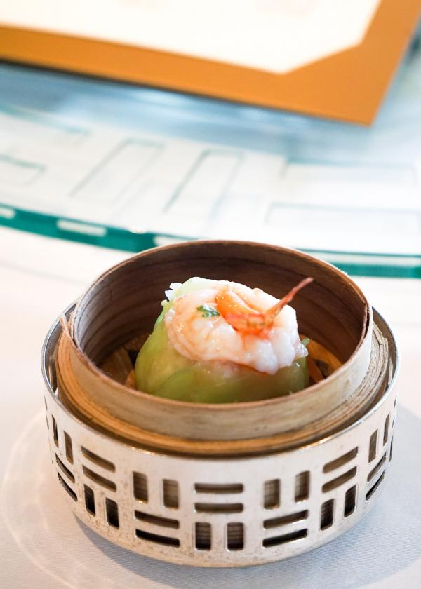 Le dimsum qui ouvre le repas au restaurant Lung King Heen © MB/YONDER.