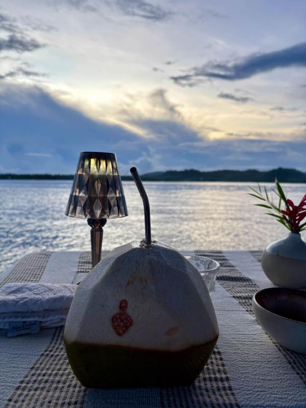 Sunset sur l'îlot privé © Pierre Gautrand