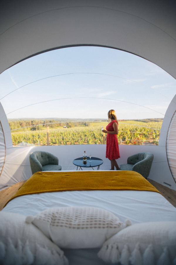 Nuit dans une bulle à la maison de Champagne Grémillet © Clara Ferrand