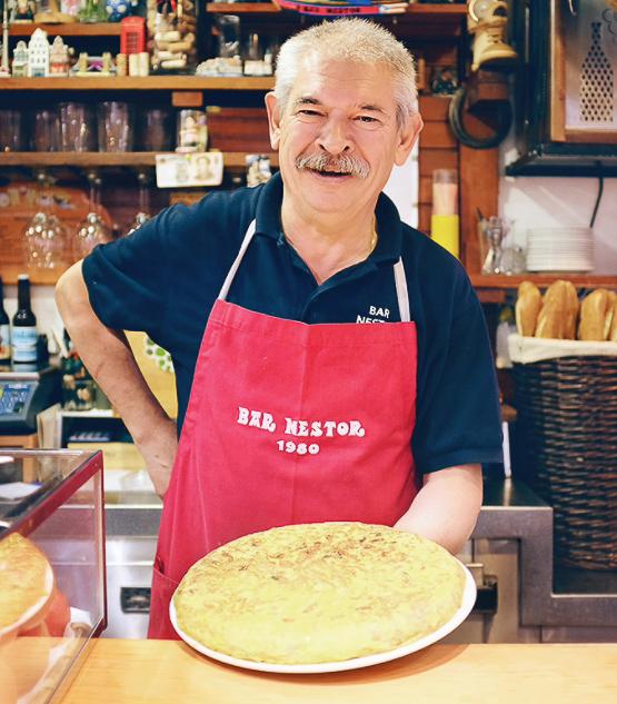 La tortilla servie quotidiennement à 13h et 20h au Bar Néstor © Bar Néstor