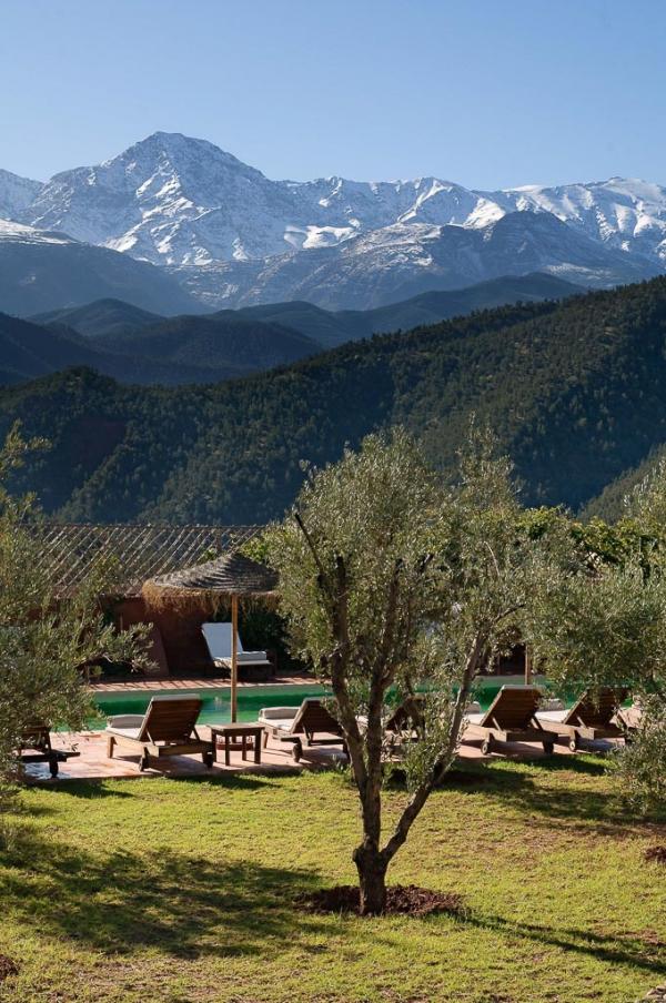 La piscine de la Kasbah face à l’Atlas | © Kasbah Bab Ourika