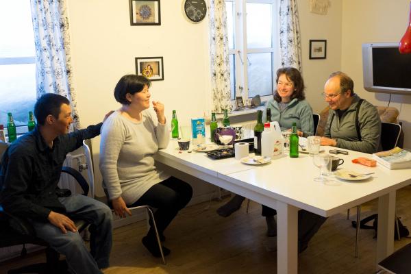 Dîner groenlandais chez Emil et Nanna.