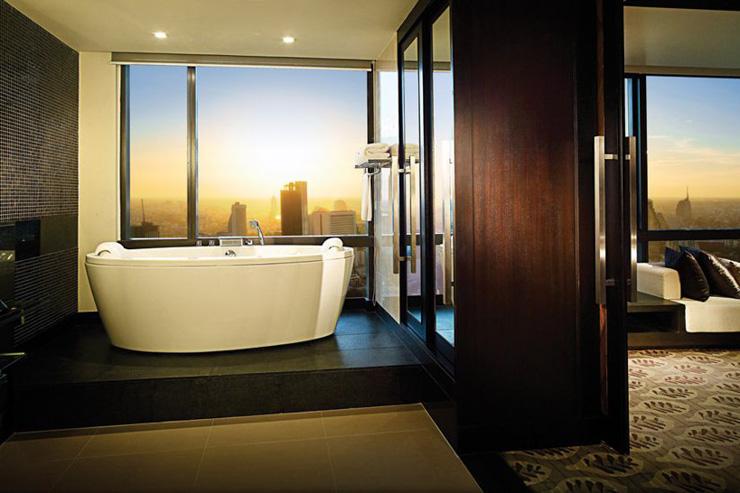 Banyan Tree Bangkok - Salle de bain avec vue