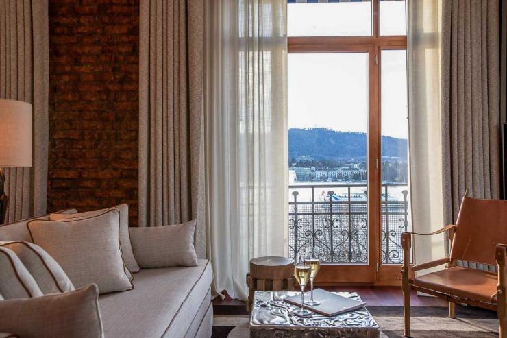 La Réserve Eden au Lac à Zurich - Eden Suite avec vue sur le lac de Zurich © La Réserve