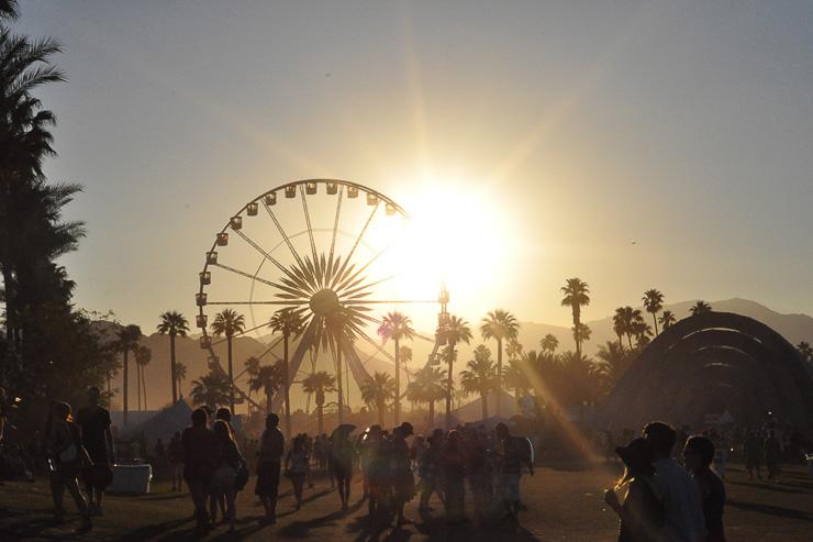 Vue du festival Coachella et de sa grande roue