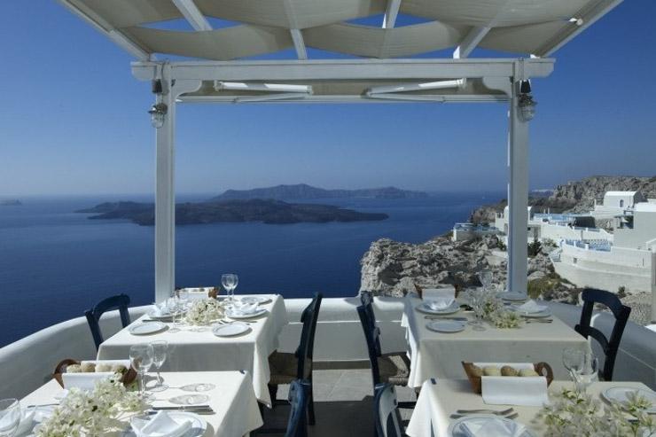 Les 17 restaurants avec les plus belles vues du monde- Caldera, Santorini