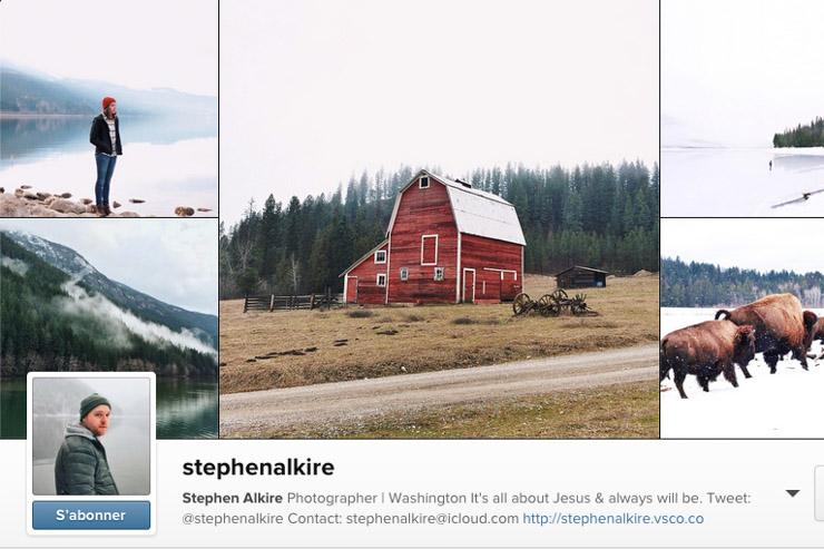 15 comptes Instagram à suivre - Stephan Alkire